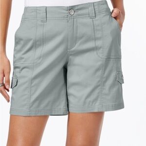 Style & Co. Women's Zig Zag
Stitch, Petite Mid-rise Cargo
Shorts